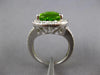 EXTRA LARGE 7.34CT DIAMOND & PERIDOT 18KT WHITE GOLD PEAR SHAPE ENGAGEMENT RING
