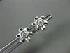 ANTIQUE .14CT DIAMOND 14KT WHITE GOLD SOLITAIRE FLOWER EARRINGS BEAUTIFUL! #4210