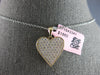 ESTATE LARGE .73CT DIAMOND 14KT YELLOW GOLD CLASSIC PAVE HEART FLOATING PENDANT