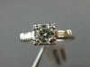 ANTIQUE .69CT ROUND DIAMOND PLATINUM 3D FILIGREE FISHTAIL ENGAGEMENT RING #20928