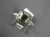 .63CT DIAMOND 14KT WHITE GOLD 3D SQUARE HALO SEMI MOUNT ENGAGEMENT RING #22374