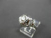 ANTIQUE LARGE .52CT ROUND DIAMOND 18K WHITE GOLD FILIGREE ENGAGEMENT RING #23334