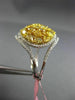 ESTATE 4.80CT WHITE & INTENSE YELLOW DIAMOND 18K 2 TONE GOLD 3D ANNIVERSARY RING