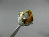 ESTATE WIDE .25CT DIAMOND 18KT WHITE & YELLOW 3D GOLD SQUARE FILIGREE FUN RING