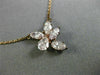 1.54CT WHITE & PINK DIAMOND 18K WHITE & ROSE GOLD 3D BY THE YARD FLOWER NECKLACE
