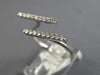 ESTATE .20CT DIAMOND 18KT WHITE GOLD 3D CLASSIC DOUBLE BAR CRISS CROSS LOVE RING