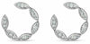 ESTATE .65CT DIAMOND 18K WHITE GOLD 3D MARQUISE SHAPE FILIGREE CIRCULAR EARRINGS