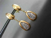 ESTATE .28CT DIAMOND 14KT WHITE & ROSE GOLD 3D PAVE PEAR SHAPE HANGING EARRINGS