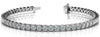 ESTATE 8CT DIAMOND 14KT WHITE GOLD 3D CLASSIC ROUND FOUR PRONG TENNIS BRACELET