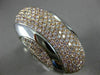 ESTATE EXTRA LARGE 3.23CT PINK DIAMOND 18K WHITE & ROSE GOLD OVAL SHAPE FUN RING