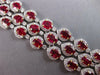 EXTRA LARGE 44.60CT DIAMOND & AAA RUBY 18KT 2 TONE GOLD COCKTAIL TENNIS BRACELET