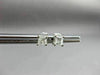 ESTATE .47CT PRINCESS DIAMOND 14KT WHITE GOLD 3D FOUR PRONG STUD EARRINGS #16718