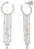 .44CT DIAMOND 14KT WHITE GOLD MOON SHAPE MULTI ROW BY THE YARD HANGING EARRINGS
