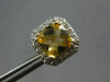 4.13CT DIAMOND & AAA CITRINE 14KT YELLOW GOLD 3D CUSHION OCTAGON STUD EARRINGS