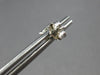 ESTATE .31CT DIAMOND 14KT WHITE GOLD PRINCESS & ROUND SQUARE HALO STUD EARRINGS