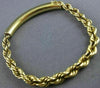 ESTATE WIDE 14KT YELLOW GOLD CLASSIC ROUND PLATE ENGRAVABLE BRACELET L #1636