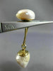 ANTIQUE LARGE PEARL 14K YELLOW GOLD 3D CLASSIC BAROQUE DOUBLE SIDED CUFFLINKS