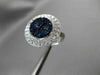 ESTATE LARGE 2.29CT DIAMOND & SAPPHIRE 18KT WHITE GOLD 3D FILIGREE CIRCULAR RING