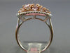 ESTATE EXTRA LARGE 3.10CT MULTI COLOR DIAMOND 18KT WHITE & ROSE GOLD SQUARE RING