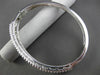 ESTATE LARGE & WIDE 4.0CT DIAMOND 14KT WHITE GOLD 5 ROW PAVE BANGLE BRACELET