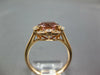 ESTATE 2.42CT DIAMOND & AAA PINK TOURMALINE 14KT ROSE GOLD ROUND ENGAGEMENT RING
