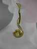 ESTATE 6.65CTW DIAMOND ROUND CITRINE 18K YELLOW GOLD HANGING EARRINGS 50MM #2313