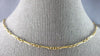 ANTIQUE LONG 14KT YELLOW GOLD 3D CLASSIC HANDCRAFTED BAMBOO LINK NECKLACE #27519