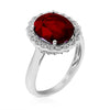6.37CT DIAMOND & AAA RUBY 14KT WHITE GOLD 3D OVAL & ROUND PRINCESS DIANA RING