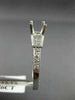 0.76CT ROUND & BAGUETTE DIAMOND 14K 2 TONE GOLD SEMI MOUNT ENGAGEMENT RING #1560