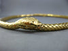 ESTATE LARGE 14KT YELLOW GOLD 3D CLASSIC SNAKE FLEXIBLE NECKLACE