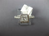 ESTATE 1.01CT DIAMOND 14KT WHITE GOLD 3D PRINCESS & ROUND HALO ENGAGEMENT RING