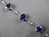 6.42CT DIAMOND & AAA AMETHYST 14K WHITE GOLD OVAL & ROUND BAMBOO TENNIS BRACELET