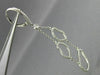 ESTATE .74CT DIAMOND 14KT WHITE GOLD 3D HANDCRAFTED LEVERBACK HANGING EARRINGS