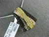 ESTATE LARGE 1.05CT MULTI COLOR DIAMOND 18KT TRI COLOR GOLD 3D X LOVE PENDANT