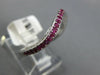 ESTATE .75CT AAA PINK SAPPHIRE 14KT WHITE GOLD 3D CLASSIC WAVE FUN RING