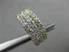 ESTATE LARGE 3.90CT DIAMOND 14K WHITE YELLOW & ROSE GOLD ETERNITY STACKABLE RING