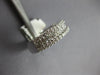 WIDE 1CT DIAMOND 18KT WHITE GOLD ROUND PRINCESS 3 ROW INVISIBLE ANNIVERSARY RING