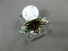 1CT ROUND & TRILLON WHITE & FANCY YELLOW DIAMOND 14KT WHITE GOLD ENGAGEMENT RING