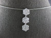 1.15CT DIAMOND 14KT WHITE GOLD ROUND FLOWER INTERCHANGEABLE FUN FLOATING PENDANT