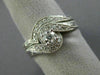 ESTATE WIDE .50CT DIAMOND 14K WHITE GOLD 3D FILIGREE WEDDING ENGAGEMENT RING SET