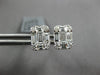 .97CT DIAMOND 18KT WHITE GOLD 3D ROUND & BAGUETTE INVISIBLE SQUARE STUD EARRINGS