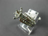ANTIQUE .90CT DIAMOND 14KT WHITE GOLD FILIGREE SEMI MOUNT ENGAGEMENT RING #9872