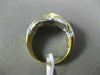 ESTATE .55CT AAA SAPPHIRE 18KT TWO TONE GOLD 3D INVISIBLE SQUARE FOUR STONE RING