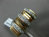 ESTATE LARGE .46CT DIAMOND 18KT WHITE & ROSE GOLD MULTI ROW PAVE FLEXIBLE RING