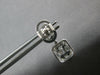 .86CT DIAMOND 18KT WHITE GOLD 3D ROUND & BAGUETTE DOUBLE SQUARE HANGING EARRINGS
