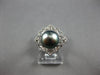 WIDE .12CT DIAMOND & AAA TAHITIAN PEARL 14KT WHITE GOLD 3D MULTI HEART LOVE RING