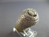 LARGE 2.57CT DIAMOND 14KT 2 TONE GOLD CLUSTER DOME SHAPE MULTI ROW UNISEX RING