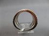 2.79CT DIAMOND & AAA SAPPHIRE 14KT WHITE GOLD 3 ROW CRISS CROSS X INFINITY RING
