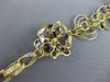 ESTATE LARGE .60CT DIAMOND & BLACK ENAMEL 14KT YELLOW GOLD FLOWER LINK BRACELET