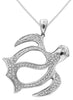 ESTATE .35CT DIAMOND 14KT WHITE GOLD LOVE BIRD FLOATING PENDANT
